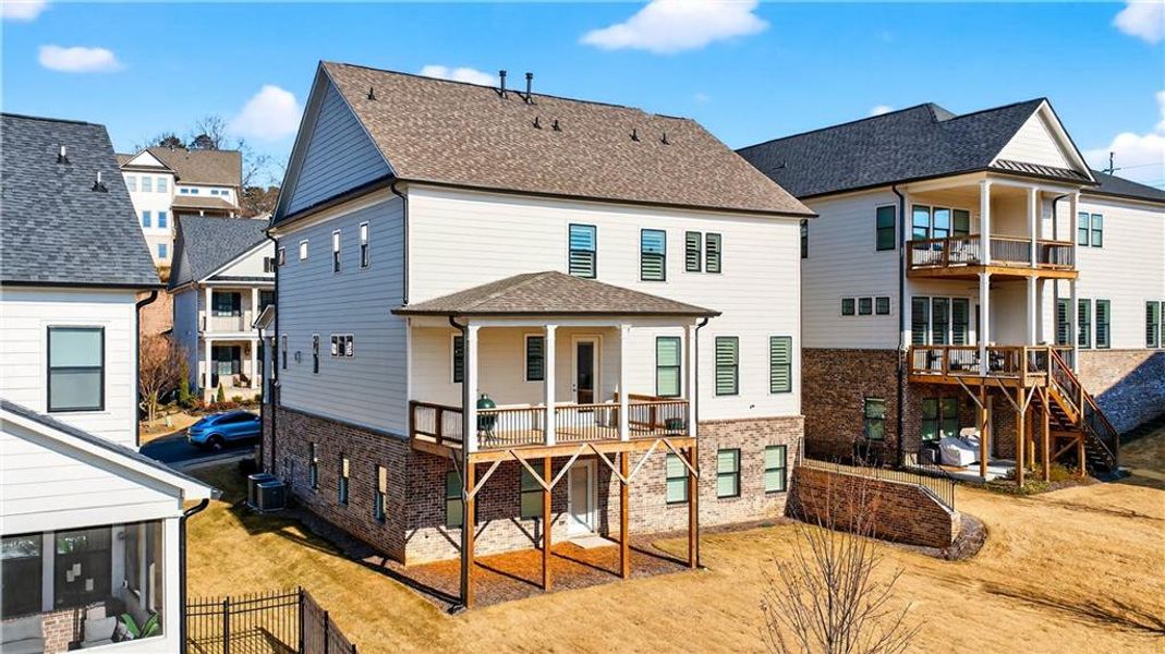 Exterior details and patio area of a home in Hillandale In Historic Roswell, Roswell (Image 3). Exterior details and patio area of a home in Hillandale In Historic Roswell, Roswell (Image 3).