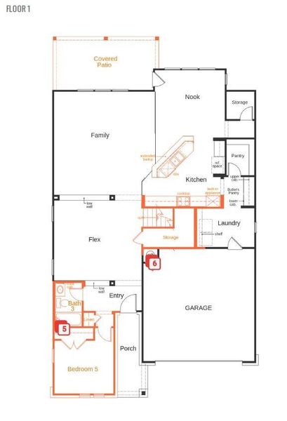 2D floor plan layout of this home in McKinney Crossing, Austin, TX (Image 4). 2D floor plan layout of this home in McKinney Crossing, Austin, TX (Image 4).