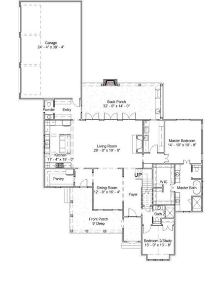 2D floor plan layout of this home in , Ball Ground, GA (Image 3).