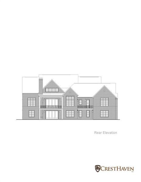 Exterior rendering of this home design in , Suwanee, GA (Image 6).