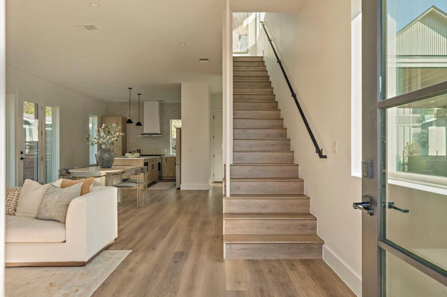 Staircase leading upstairs Staircase leading upstairs