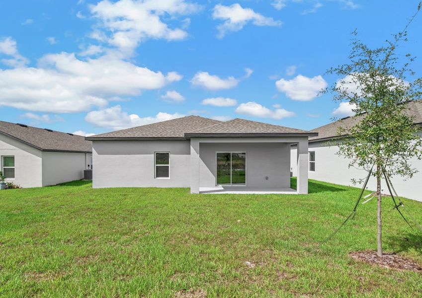 The back yard includes professional landscaping The back yard includes professional landscaping