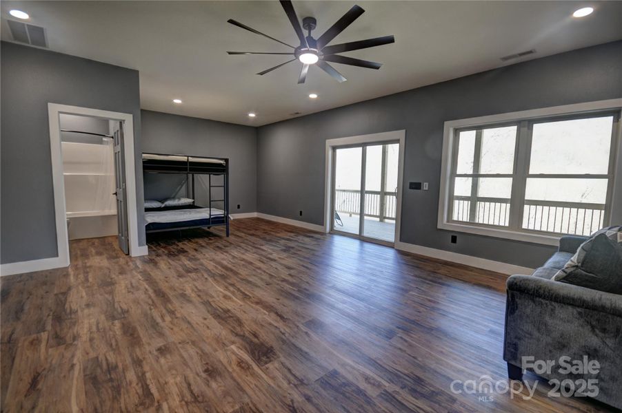 Lower-level room could be a third bedroom, game room, or combo