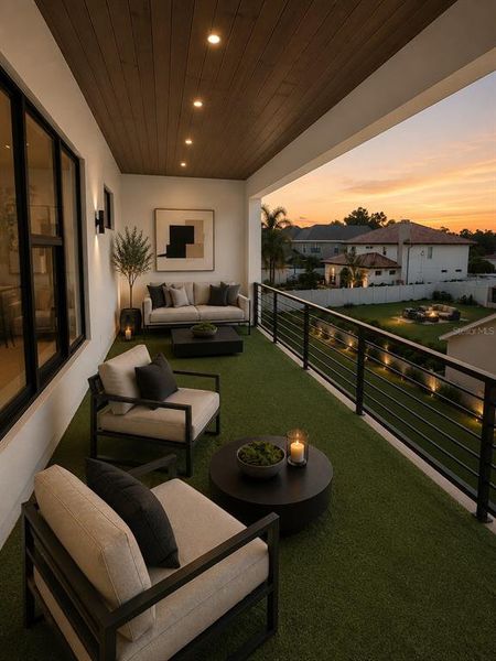 Exterior details and patio area of a home in , Tampa (Image 3).