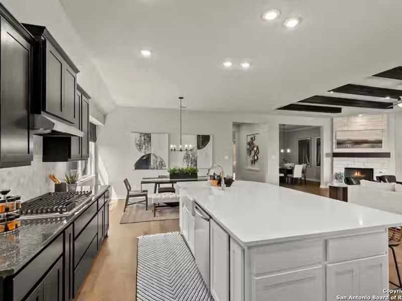 Furnished interior view inside a new home in Potranco Oaks, Castroville (Image 17).