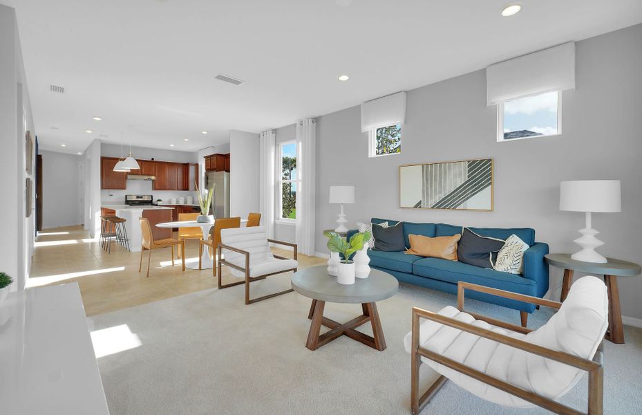 Furnished interior view inside a new home in Del Webb Wildlight, Yulee (Image 5).