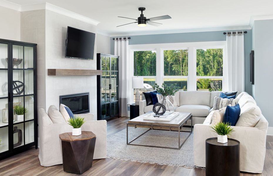 Natural sunlight gleams from the window into the g