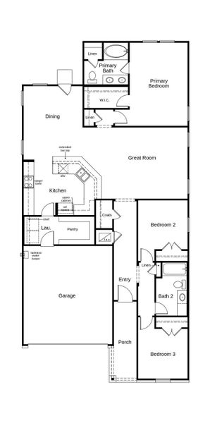 2D floor plan layout of this home in Sunset Grove South, Hitchcock, TX (Image 3). 2D floor plan layout of this home in Sunset Grove South, Hitchcock, TX (Image 3).
