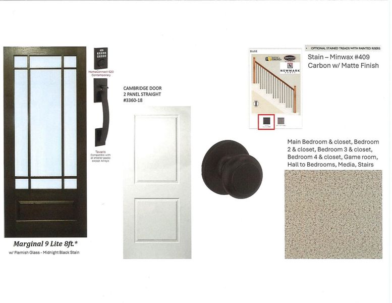 Sample of building materials used in homes in Legacy Prairie at Katy Court 60', Katy (Image 4).