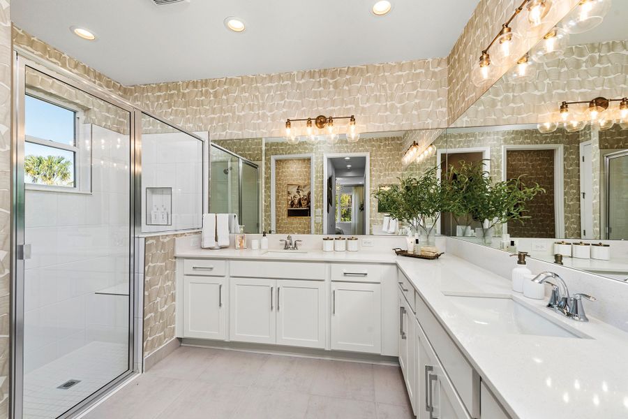 Representative furnished interior of a home built from the Jasmine by GL Homes in Valencia Ridge (55+), Wesley Chapel (Image 11).