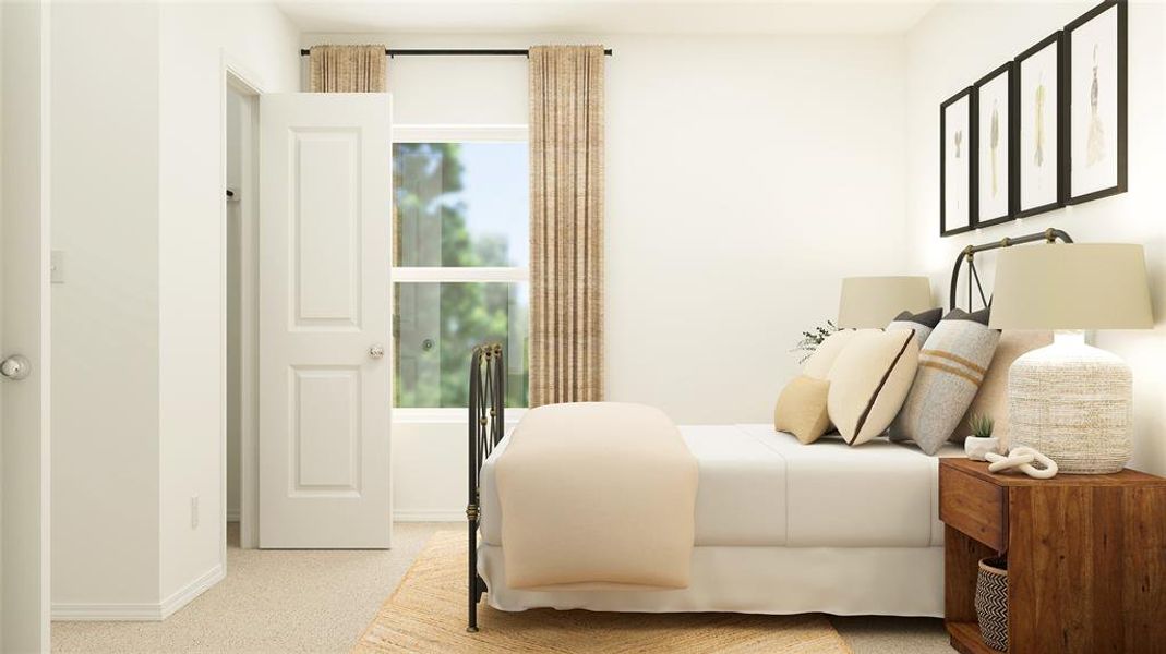 View of carpeted bedroom