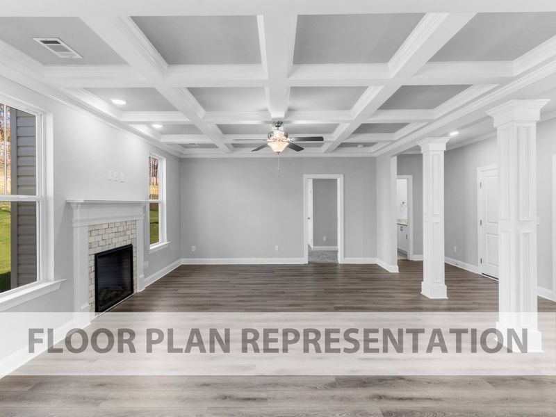 Representative unfurnished interior of a home built from the Kingsland II by Ivey Homes in Forrest Bluff, North Augusta (Image 28).