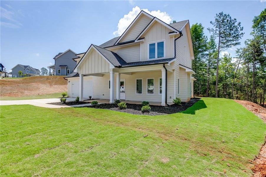 Front exterior of a new home in , Toccoa, GA, highlighting curb appeal (Image 29). Front exterior of a new home in , Toccoa, GA, highlighting curb appeal (Image 29).