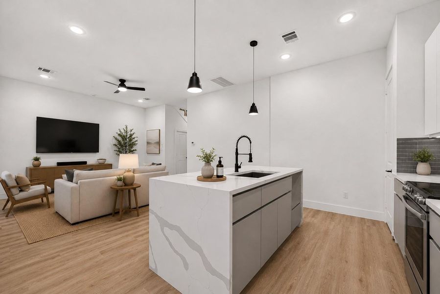 Furnished interior view inside a new home in , Houston (Image 14).
