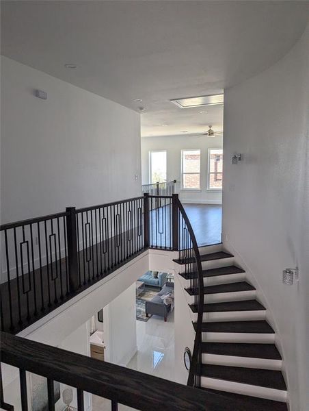 Hall featuring dark hardwood / wood-style floors