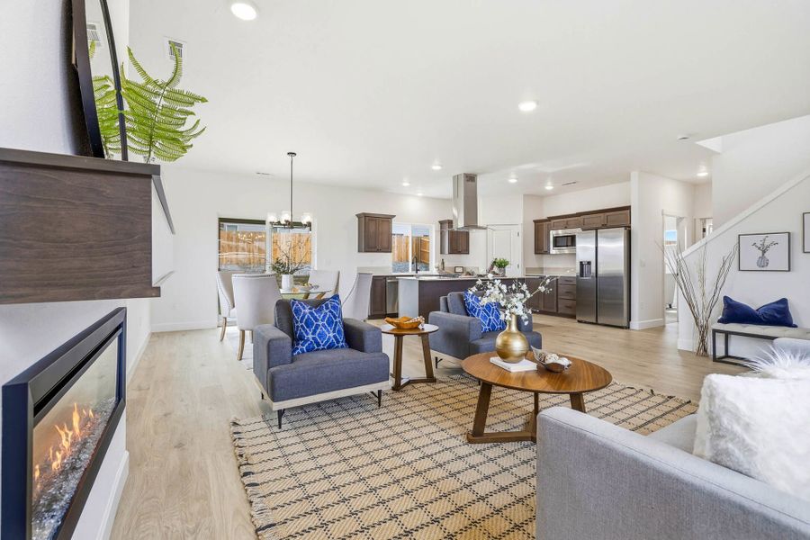 Representative furnished interior of a home built from the Metolius by MonteVista Homes in Rosengarth Estates, Bend (Image 14). Representative furnished interior of a home built from the Metolius by MonteVista Homes in Rosengarth Estates, Bend (Image 14).