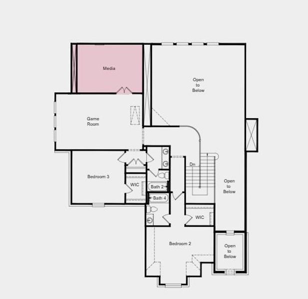 Additional highlights include: additional space in the casual dining area and in the primary suite, media room added upstairs, and a private study on the main floor.