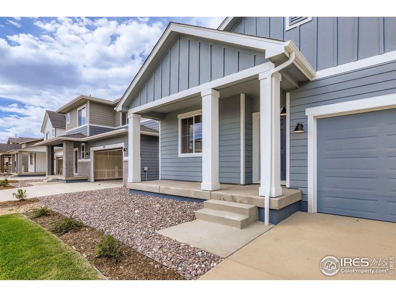 Covered front patio Covered front patio