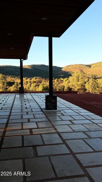 patio dramatic light looking North
