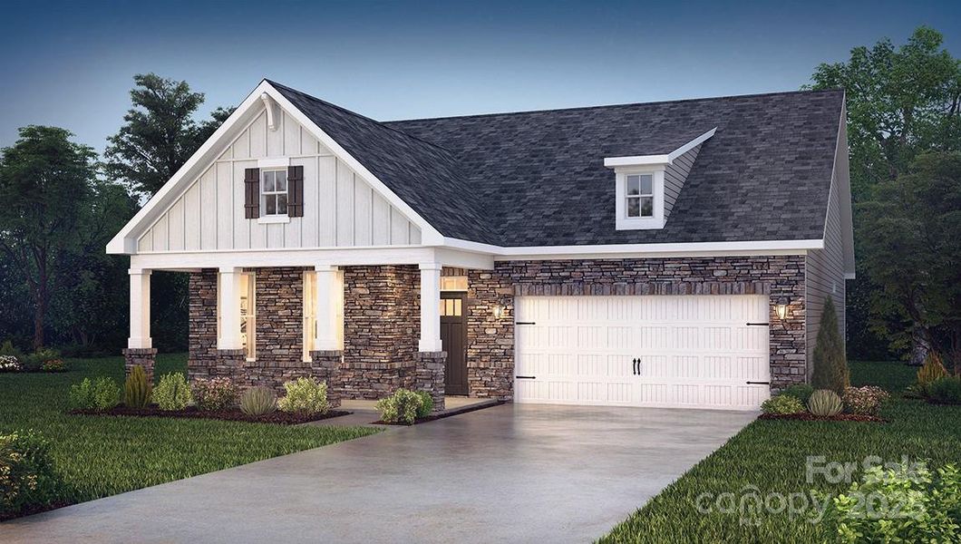 Front exterior of a new home in Westport, York, SC, highlighting curb appeal (Image 1).