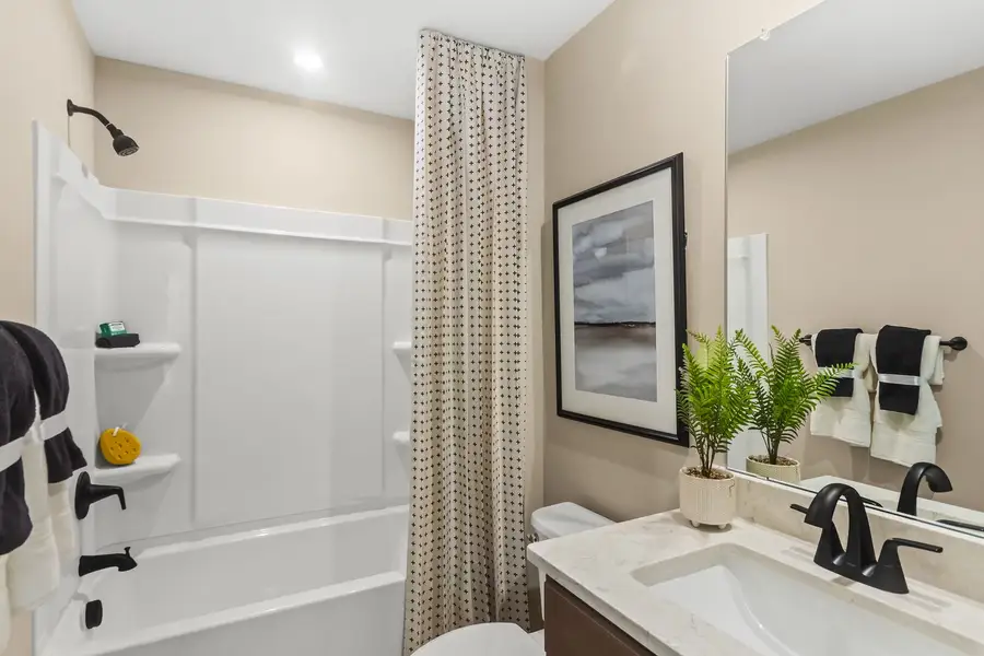 Furnished interior view inside a new home in Bridgeport Townhomes, Greenville (Image 8). Furnished interior view inside a new home in Bridgeport Townhomes, Greenville (Image 8).