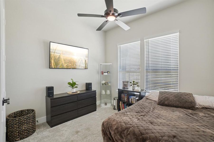 Front secondary bedroom is perfect for multi-gen living, MIL suite, or guest area.