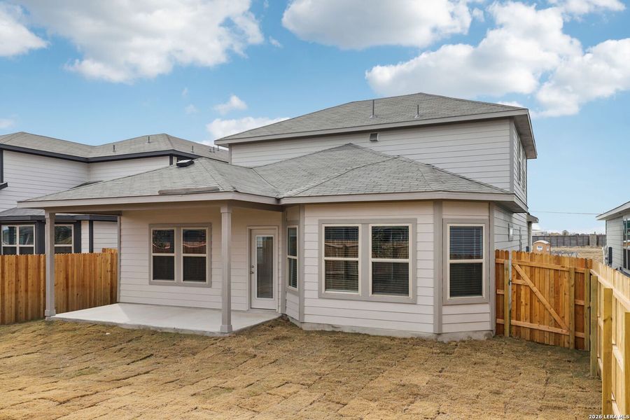 Exterior details and patio area of a home in Catalina, Converse (Image 28).