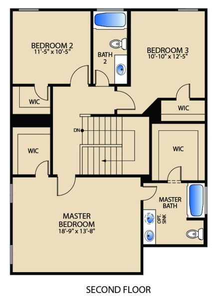 2D floor plan layout of this home in Crosswinds, Kyle, TX (Image 4). 2D floor plan layout of this home in Crosswinds, Kyle, TX (Image 4).