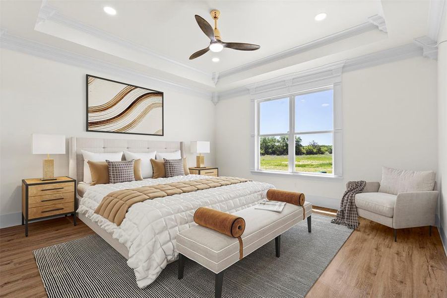 Furnished interior view inside a new home in Briar Branch Estates, Celeste (Image 29). Furnished interior view inside a new home in Briar Branch Estates, Celeste (Image 29).