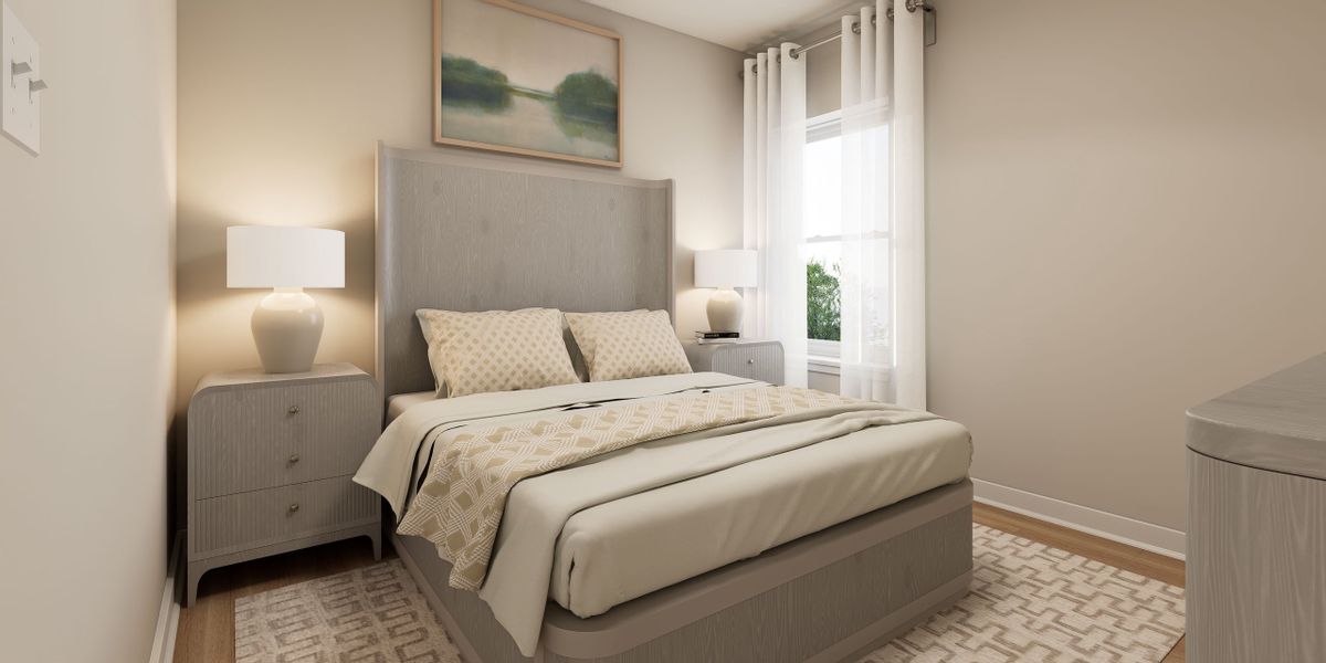 Representative furnished interior of a home built from the The Timmons by David Weekley Homes in Crosscreek Walk  – Courtyard, Charleston (Image 6).