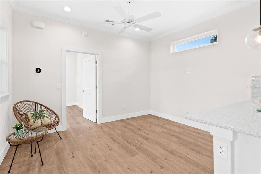 Living Room with Laminate Plank