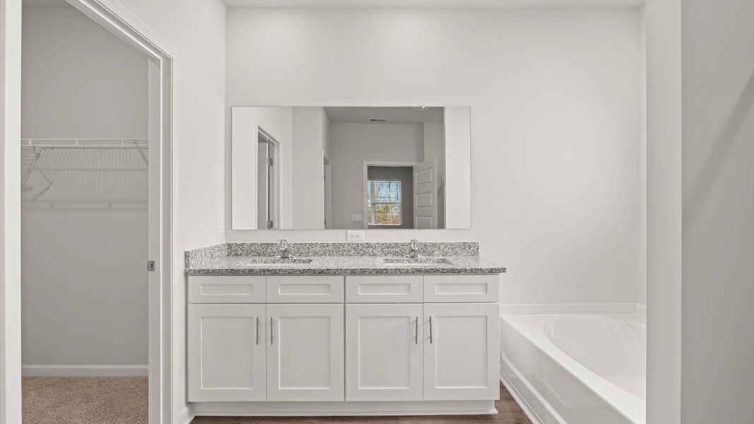 Representative furnished interior of a home built from the Elle by D.R. Horton in Highland Hills, Graniteville (Image 5).