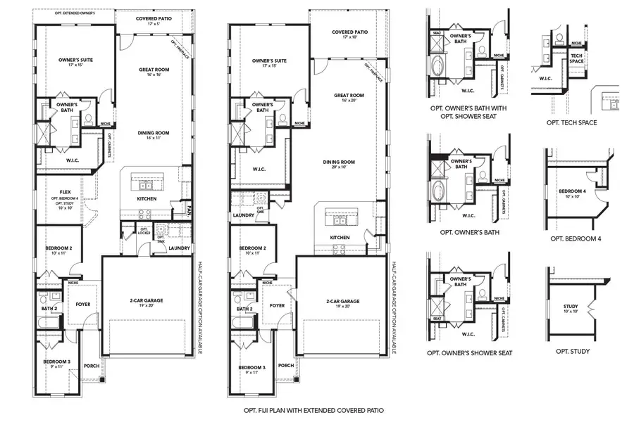 The Fiji floor plan offers the perfect blend of modern design & everyday functionality, in a single story open layout. The Fiji floor plan offers the perfect blend of modern design & everyday functionality, in a single story open layout.