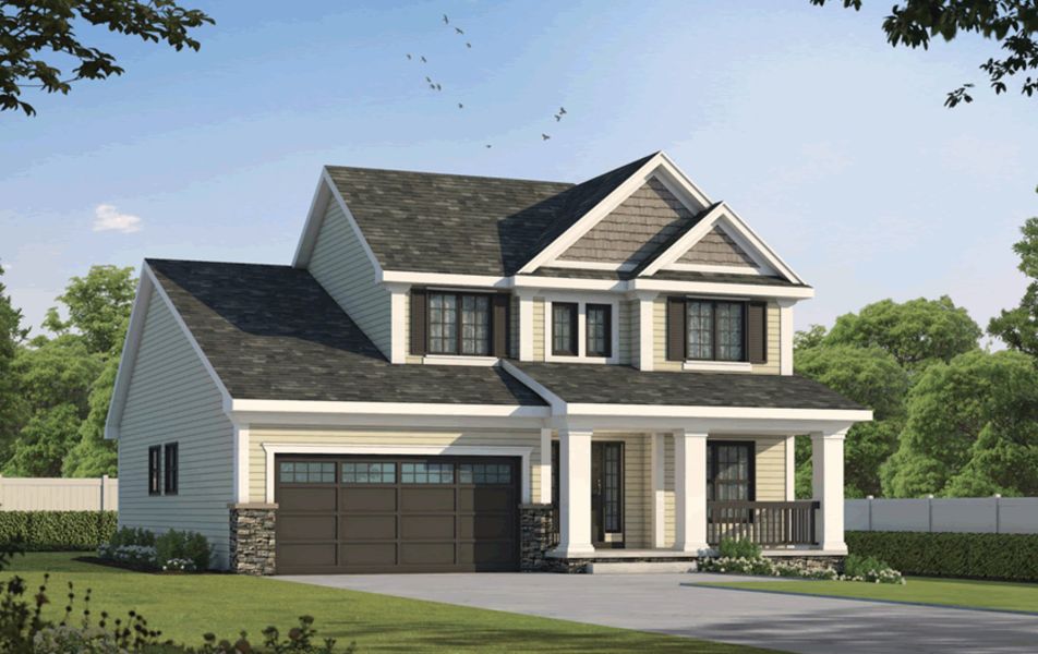 Representative exterior photo of a completed home built from the Willow by Rockwood Homes in Cherry Fields, Clarksville, TN (Image 1). Representative exterior photo of a completed home built from the Willow by Rockwood Homes in Cherry Fields, Clarksville, TN (Image 1).