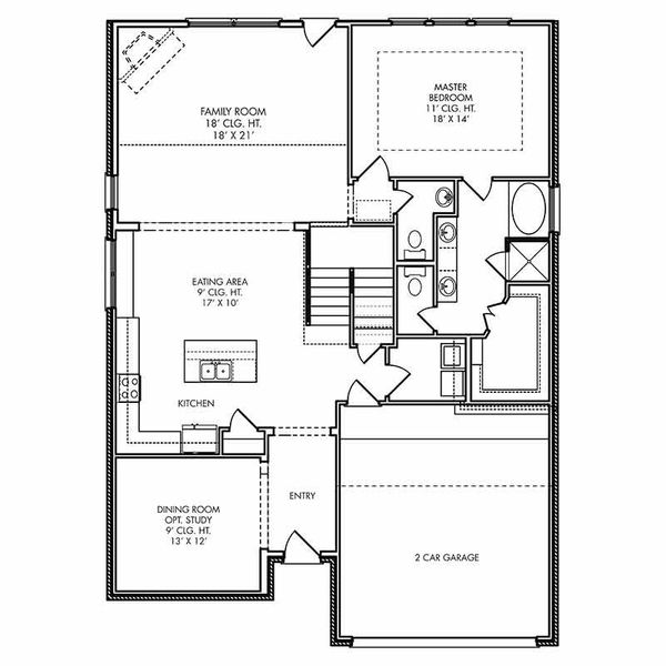 2D floor plan layout for the Winchester by Century Communities in Audubon, Magnolia, TX (Image 2). 2D floor plan layout for the Winchester by Century Communities in Audubon, Magnolia, TX (Image 2).