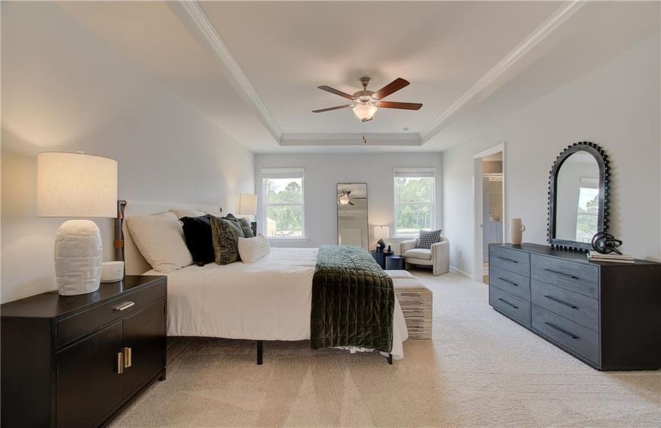 Furnished interior view inside a new home in Enclave at Evergreen, Fairburn (Image 21).