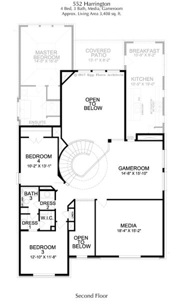 2D floor plan layout for the The Harrington by Landon Homes in Impression 55s, Frisco, TX (Image 3). 2D floor plan layout for the The Harrington by Landon Homes in Impression 55s, Frisco, TX (Image 3).