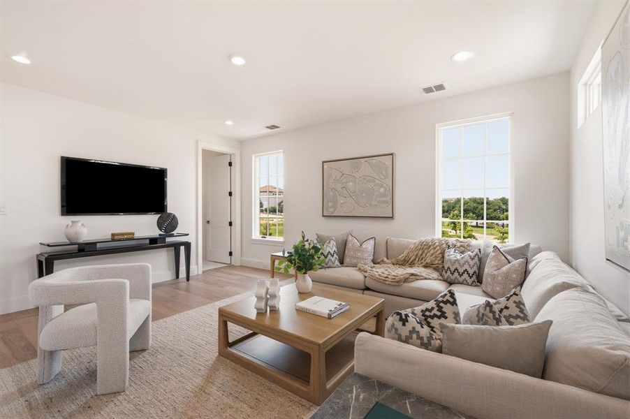 Furnished interior view inside a new home in , Flower Mound (Image 16). Furnished interior view inside a new home in , Flower Mound (Image 16).