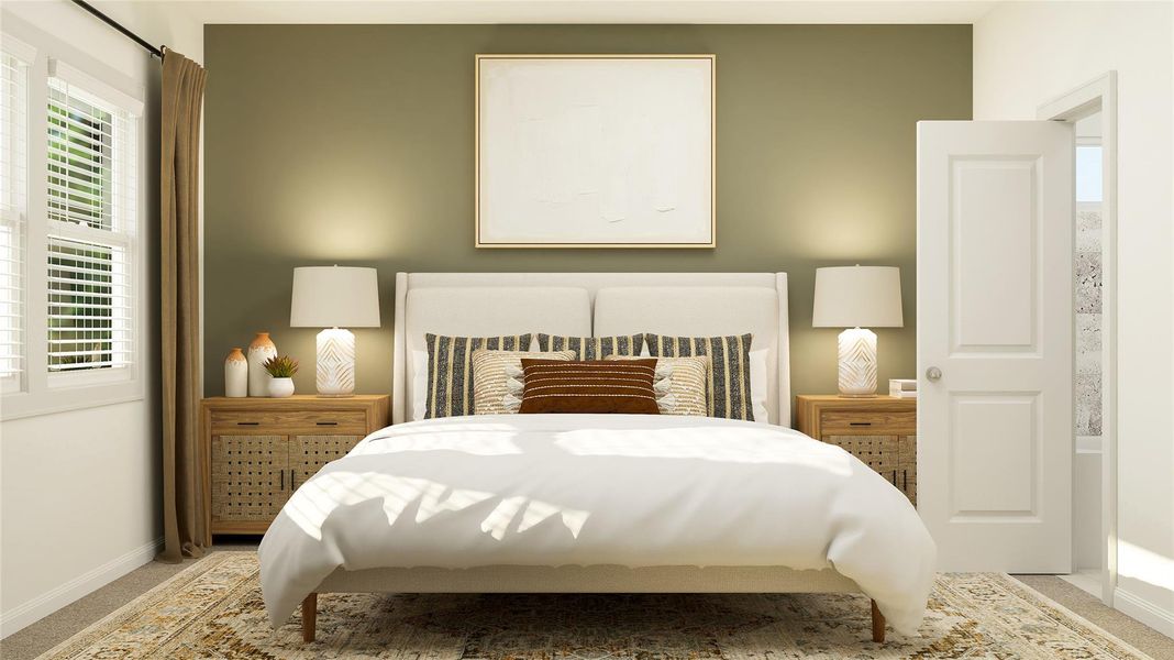 Furnished interior view inside a new home in Meadowlark Preserve, Pflugerville (Image 24).