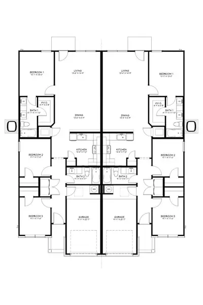 2D floor plan layout of this home in The Preserve At Thousand Oaks Duplexes, Killeen, TX (Image 3). 2D floor plan layout of this home in The Preserve At Thousand Oaks Duplexes, Killeen, TX (Image 3).