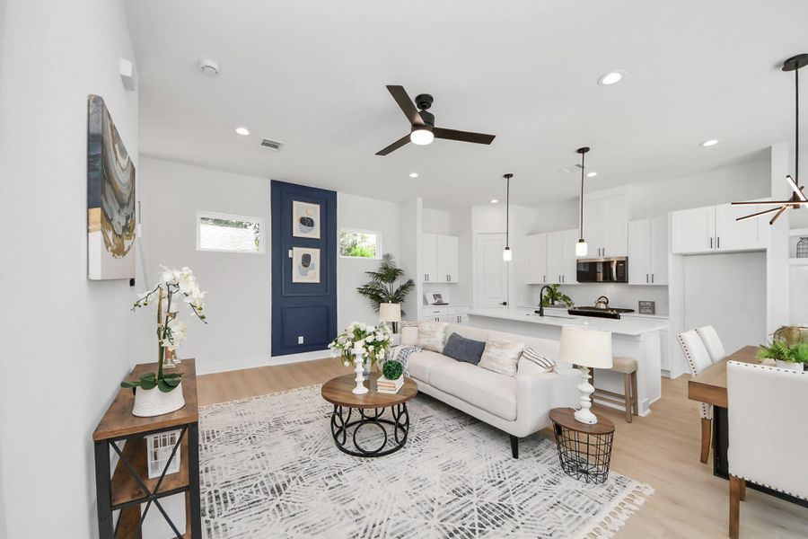 Furnished interior view inside a new home in , Houston (Image 6). Furnished interior view inside a new home in , Houston (Image 6).