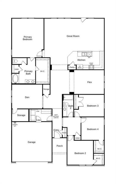 2D floor plan layout of this home in Heartland Signature, Crandall, TX (Image 2). 2D floor plan layout of this home in Heartland Signature, Crandall, TX (Image 2).