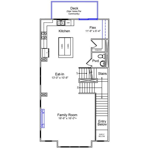 2D floor plan layout of this home in Sweetbrier, Durham, NC (Image 3).