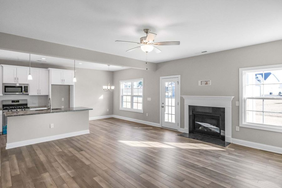 Representative furnished interior of a home built from the Clayton by Caviness & Cates Communities in Bartlett Manor, Youngsville (Image 123).