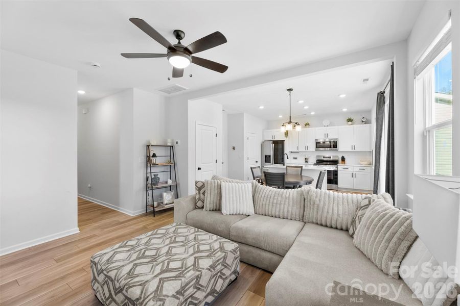 Furnished interior view inside a new home in Surrey Woods, Charlotte (Image 5).