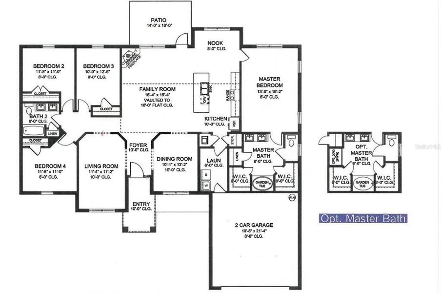 2D floor plan layout of this home in North Port, North Port, FL (Image 1).