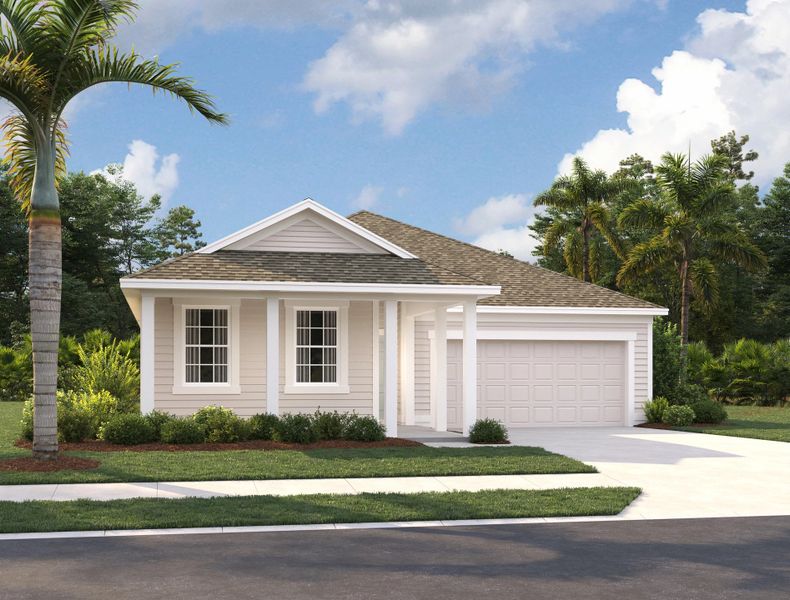 Representative exterior photo of a completed home built from the Plant II by Ashton Woods in Ellington Traditional, St. Cloud, FL (Image 18).