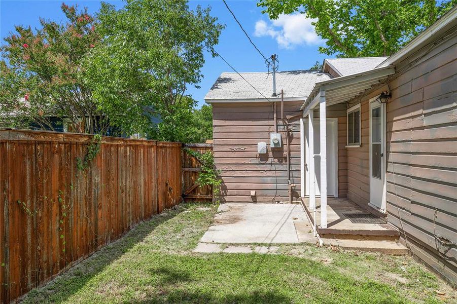 Patio in back yard Patio in back yard