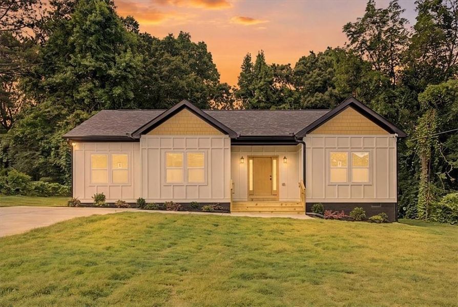 Front exterior of a new home in , Forest Park, GA, highlighting curb appeal (Image 1). Front exterior of a new home in , Forest Park, GA, highlighting curb appeal (Image 1).