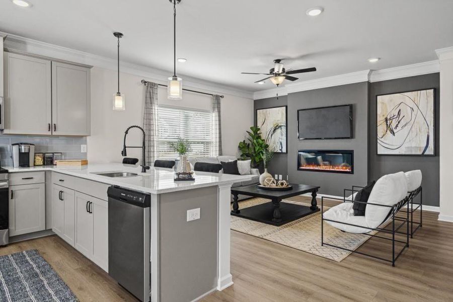 Furnished interior view inside a new home in Townes At The Stiles, Cartersville (Image 25).